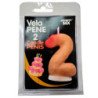 DIABLO PICANTE - VELA CON FORMA DE PENE CON EL NÚMERO 2 COLOR CARNE