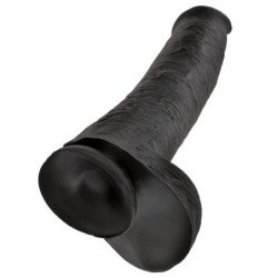 KING COCK - DILDO REALISTA CON TESTÍCULOS 38 CM NEGRO