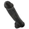 KING COCK - DILDO REALISTA CON TESTÍCULOS 38 CM NEGRO