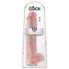 KING COCK - DILDO REALISTA CON TESTÍCULOS Y VENTOSA, 38 CM DE CARNE