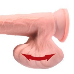 KING COCK PLUS - DILDO REALISTA DE TRIPLE DENSIDAD CON TESTÍCULOS BALANCEADORES, 23 CM DE CARNE