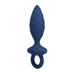 MR PLAY - TAPÓN ANAL TEXTURIZADO CON ANILLO AZUL S