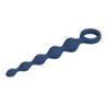 MR PLAY - PERLAS ANALES DE SILICONA AZUL Y TAPÓN ANAL 20,4 CM