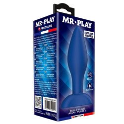 MR PLAY - TAPÓN ANAL DE SILICONA CÓNICO AZUL L