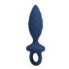 MR PLAY - TAPÓN ANAL TEXTURIZADO CON ANILLO AZUL L