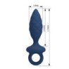 MR PLAY - TAPÓN ANAL TEXTURIZADO CON ANILLO AZUL L