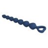 MR PLAY - PERLAS ANALES DE SILICONA AZUL Y TAPÓN ANAL 26,7 CM