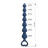 MR PLAY - PERLAS ANALES DE SILICONA AZUL Y TAPÓN ANAL 26,7 CM