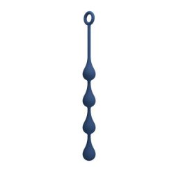 MR PLAY - PERLAS ANALES DE SILICONA AZUL TALLA M 33 CM