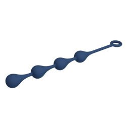 MR PLAY - PERLAS ANALES DE SILICONA AZUL TALLA M 33 CM