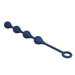MR PLAY - PERLAS ANALES DE SILICONA AZUL TALLA M 33 CM