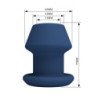 MR PLAY - JACK BLUE TAPÓN ANAL HUECO DE SILICONA TALLA S