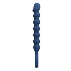 MR PLAY - PERLAS ANALES DE SILICONA AZUL Y TAPÓN ANAL -Ø- 3,4 CM - 28,5 CM