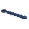 MR PLAY - PERLAS ANALES DE SILICONA AZUL Y TAPÓN ANAL -Ø- 3,4 CM - 28,5 CM