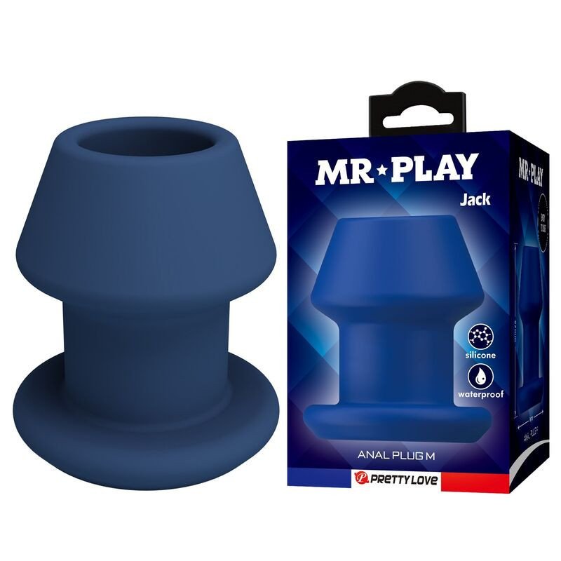 MR PLAY - JACK BLUE TAPÓN ANAL HUECO DE SILICONA TALLA M