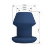 MR PLAY - JACK BLUE TAPÓN ANAL HUECO DE SILICONA TALLA M