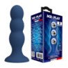 MR PLAY - TAPÓN ANAL CON BOLAS METÁLICAS Y VENTOSA AZUL