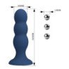 MR PLAY - TAPÓN ANAL CON BOLAS METÁLICAS Y VENTOSA AZUL