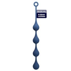 MR PLAY - PERLAS ANALES DE SILICONA AZUL TALLA XL 52,5 CM