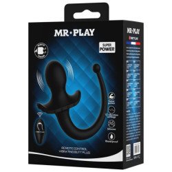 MR PLAY - VIBRADOR ANAL Y PERINEAL INALÁMBRICO CON CONTROL REMOTO, COLOR NEGRO