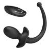 MR PLAY - VIBRADOR ANAL Y PERINEAL INALÁMBRICO CON CONTROL REMOTO, COLOR NEGRO