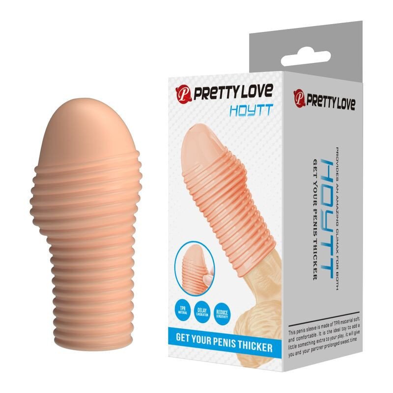 PRETTY LOVE - FUNDA PARA PENE CALIENTE CONSIGUE UN PENE MÁS GRUESO COLOR NATURAL
