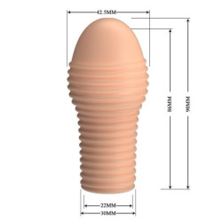 PRETTY LOVE - FUNDA PARA PENE CALIENTE CONSIGUE UN PENE MÁS GRUESO COLOR NATURAL