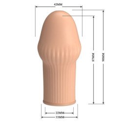 PRETTY LOVE - FUNDA PARA PENE HUEL CONSIGUE UN PENE MÁS GRUESO Y DE COLOR CARNE