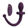 PRETTY LOVE - Tapón anal vibrador LIOEA con cola, 12 funciones, control remoto morado