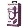 PRETTY LOVE - Tapón anal vibrador LIOEA con cola, 12 funciones, control remoto morado