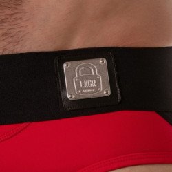 LOCKER GEAR - CALZONCILLO SUSPENSIVO DE CINTURA ANCHA ROJO S