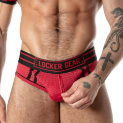 LOCKER GEAR - CALZONCILLO DEPORTIVO DE MALLA ROJO S