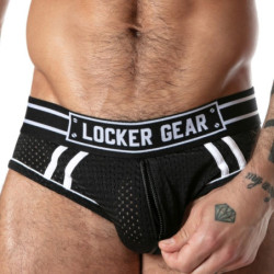 LOCKER GEAR - CALZONCILLO DEPORTIVO DE MALLA NEGRO XL