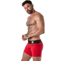 BOLSO CORTO DE CINTURA ANCHA ROJO M