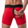 BOLSO CORTO DE CINTURA ANCHA ROJO M