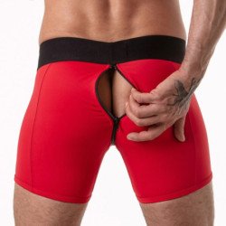 BOLSO CORTO DE CINTURA ANCHA ROJO XL