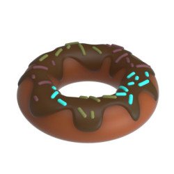 PRETTY LOVE - ANILLO PARA PENE CON FORMA DE SUPER DONA MARRÓN