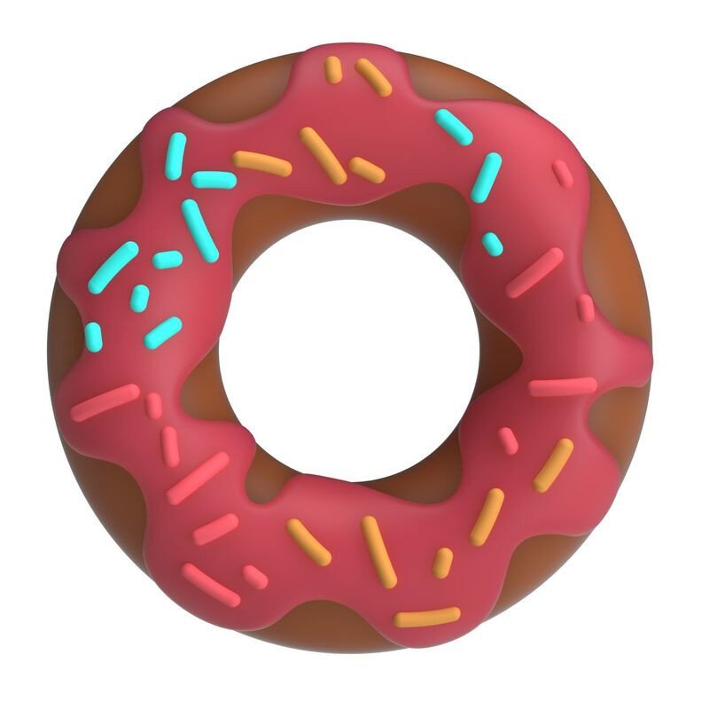 PRETTY LOVE - ANILLO PARA PENE CON FORMA DE SUPER DONUT ROSA
