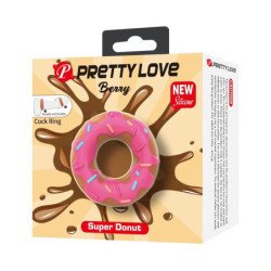 PRETTY LOVE - ANILLO PARA PENE CON FORMA DE SUPER DONUT ROSA