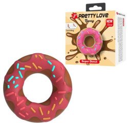 PRETTY LOVE - ANILLO PARA PENE CON FORMA DE SUPER DONUT ROSA