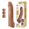 PRETTY LOVE - FUNDA DE EXTENSIÓN DE PENE AJUSTABLE 26 CM Ø 4 CM NATURAL