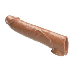 PRETTY LOVE - FUNDA DE EXTENSIÓN DE PENE AJUSTABLE 26 CM Ø 4 CM MARRÓN
