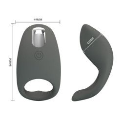 PRETTY LOVE - ANILLO VIBRATORIO RECARGABLE DE SILICONA SUAVE