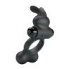 PRETTY LOVE - ANILLO VIBRATORIO PARA PENE CON ESTIMULADOR DE CONEJO, 10 FUNCIONES, NEGRO