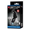PRETTY LOVE - ANILLO VIBRATORIO PARA PENE CON ESTIMULADOR DE CONEJO, 10 FUNCIONES, NEGRO