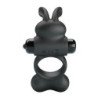 PRETTY LOVE - ANILLO VIBRATORIO PARA PENE CON ESTIMULADOR DE CONEJO, 10 FUNCIONES, NEGRO