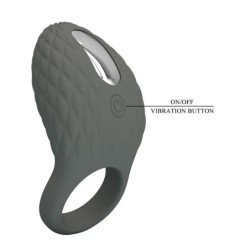 PRETTY LOVE - ANILLO VIBRADOR RECARGABLE CON TEXTURA Y ESTIMULADOR