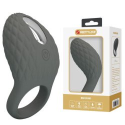 PRETTY LOVE - ANILLO VIBRADOR RECARGABLE CON TEXTURA Y ESTIMULADOR