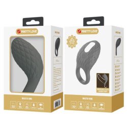 PRETTY LOVE - ANILLO VIBRADOR RECARGABLE CON TEXTURA Y ESTIMULADOR
