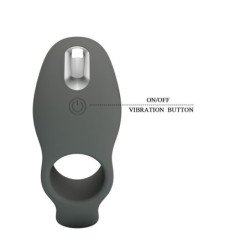 PRETTY LOVE - ANILLO VIBRATORIO RECARGABLE CON DOBLE ESTIMULACIÓN
